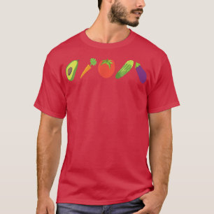 Camiseta Vegetais Avocado Carrot Tomato Pepino