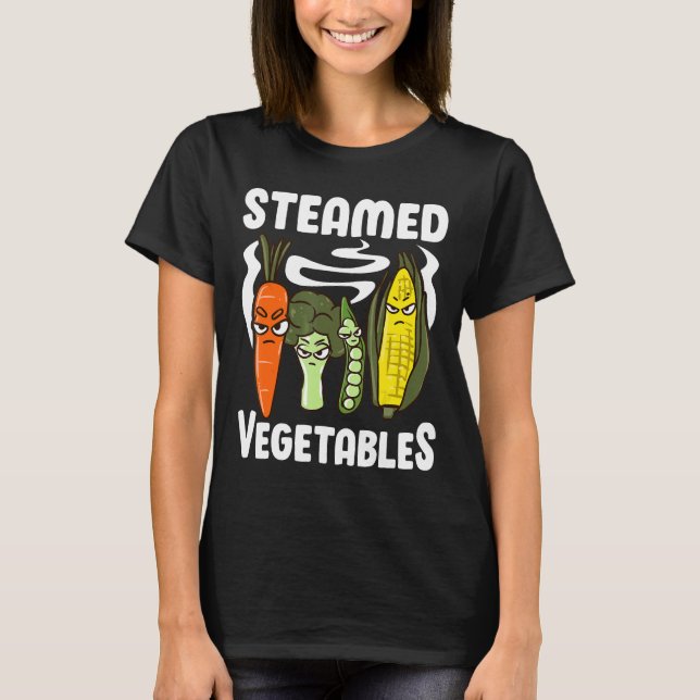 Camiseta Vegetais Com Vapor Engraçados Engraçados Presente  (Frente)