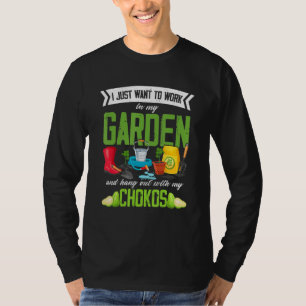 Camiseta Vegetais do Jardim de Jardinagem de Chokos