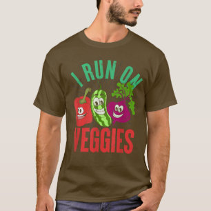 Camiseta Vegetais Engraçados Eu Corro Em Vegos Baseados Em