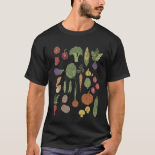 Camiseta Vegetais Mulheres Saudáveis Veggie Vegan Gardening