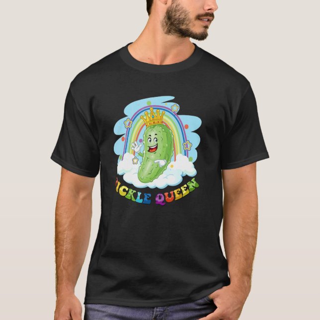 Camiseta Vegetais picam rainha do arco-íris vegetal (Frente)
