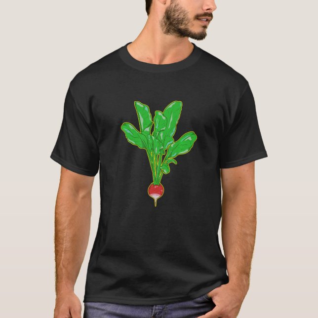 Camiseta Vegetal de plantação de rábano (Frente)
