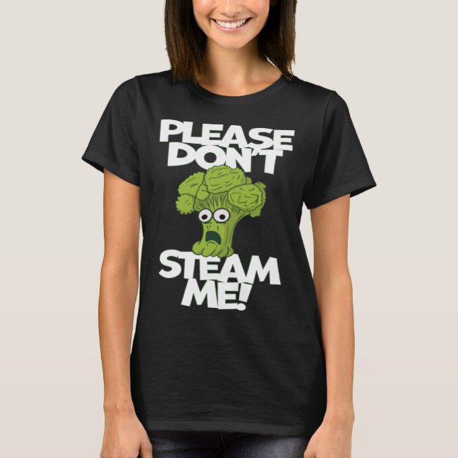 Camiseta Vegetal, por favor, não me vomite de brócolis assu (Frente)