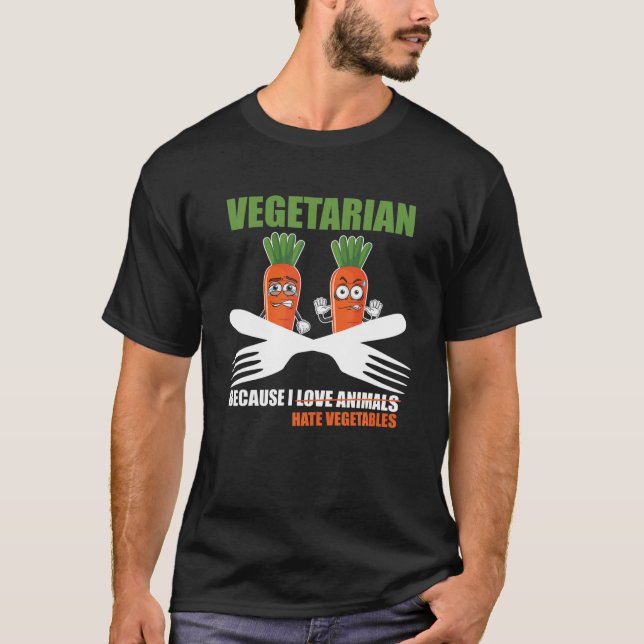 Camiseta Vegetal Porque Odeio Vegetais (Frente)