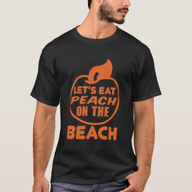 Camiseta vegetarian peach saying shirt (Frente)