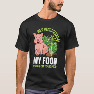Camiseta Vegetariana Engraçada Dizendo Vegan