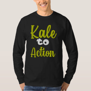 Camiseta Vegetariana Veggie Pun Kale Para Ação Vegan Humor