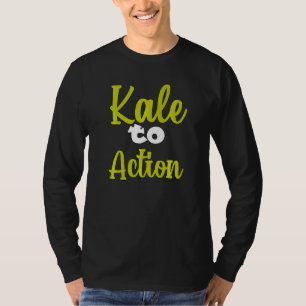 Camiseta Vegetariana Veggie Pun Kale Para Ação Vegan Humor
