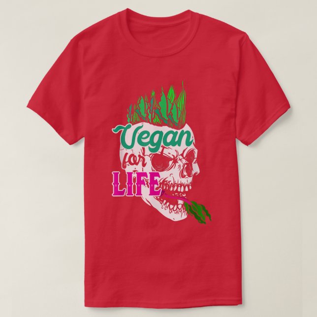 Camiseta Vegetarianismo Para A Vida Vegetal Vegetarianismo  (Frente do Design)