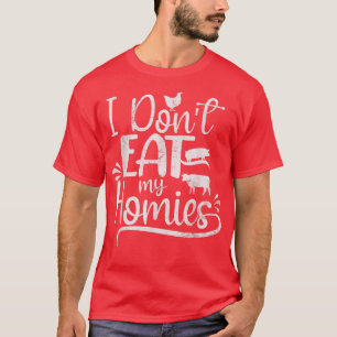Camiseta Vegetariano Eu Não Como Minhas Casas Engraçado Veg