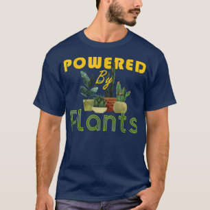 Camiseta vegetariano Powered by plant vegan