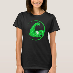 Camiseta Vegetariano Verde e Saudável Bodybuilder Que é Veg
