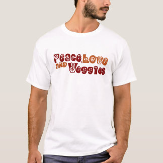 Camiseta Vegetarianos do amor da paz
