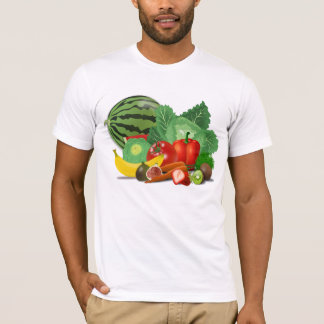 Camiseta Vegetarianos e frutas