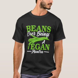Camiseta Vegetarianos Legumes Feijão Sobre Vegetais Mantra