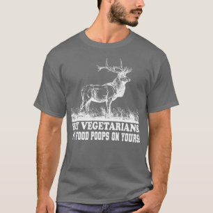 Camiseta vegetarianos, minha comida cai na sua comida