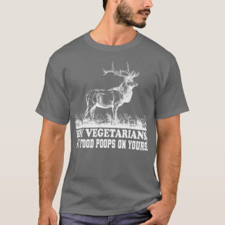 Camiseta vegetarianos, minha comida cai na sua comida