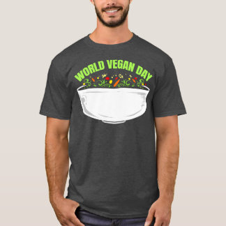 Camiseta Vegetarianos Veggie Bowl Para O Dia Mundial Do Veg