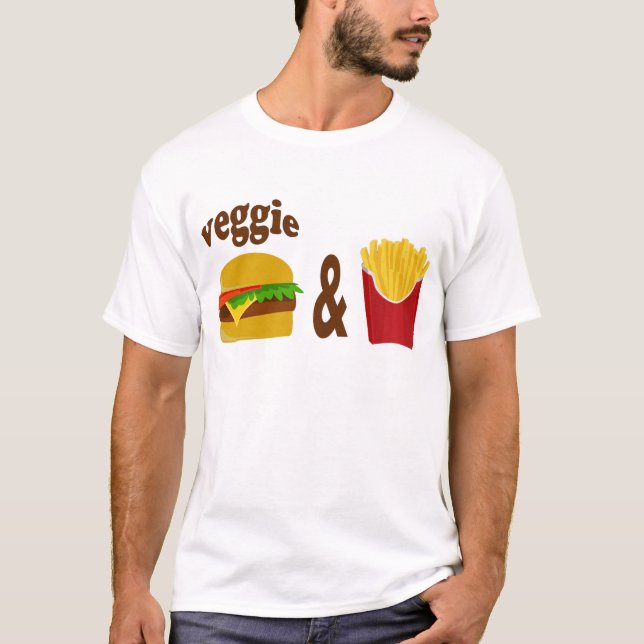 Camiseta Veggie Burger e Fries (Frente)