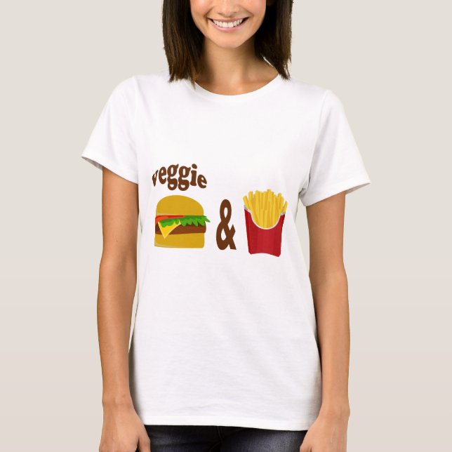 Camiseta Veggie Burger e Fries (Frente)