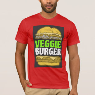 CAMISETA VEGGIE BURGER VEGAN VEGETARIAN T SHIRTS