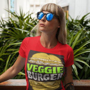 CAMISETA VEGGIE BURGER VEGAN VEGETARIAN T SHIRTS