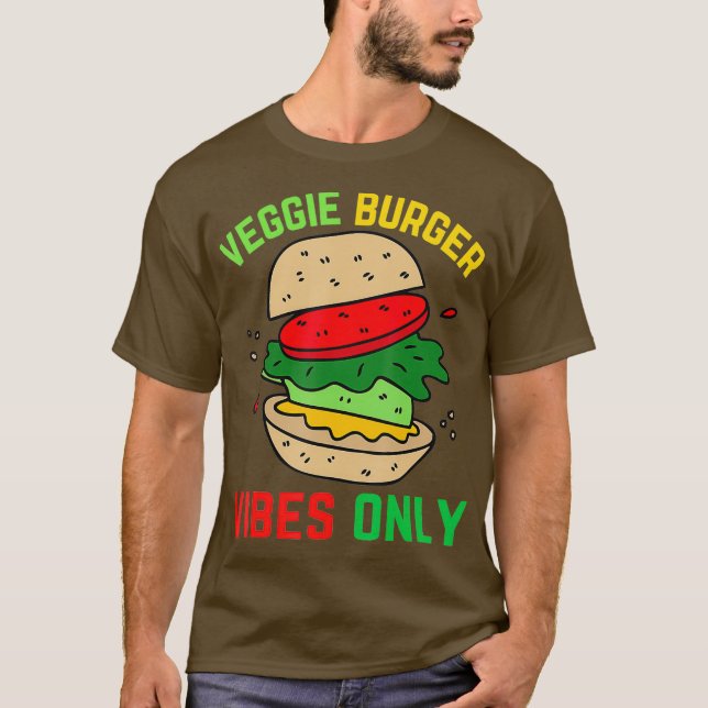 Camiseta Veggie Burger Vibes Apenas Comida De Cookout De CH (Frente)
