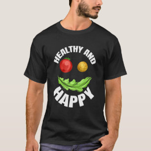 Camiseta Veggie Face É Saudável E Feliz Porque É Veg