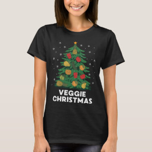 Camiseta Veggie Natal Engraçado Fruta Árvore de Natal Xmas