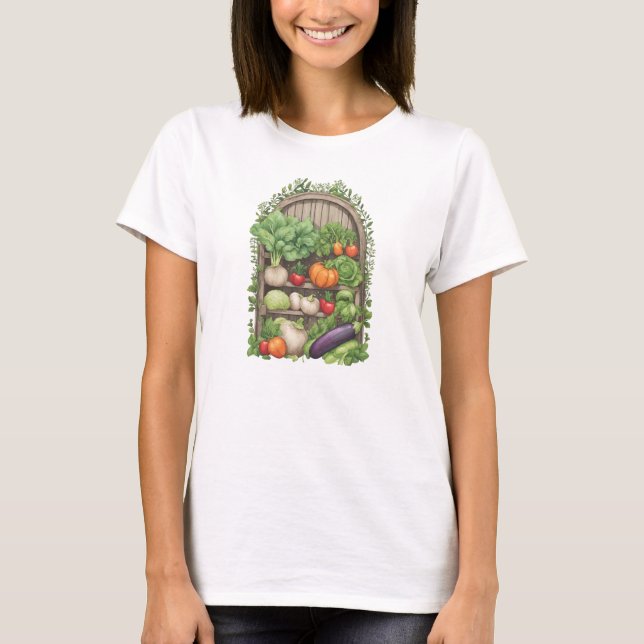Camiseta Veggies 16 jardinagem, presente, legumes, jardinei (Frente)