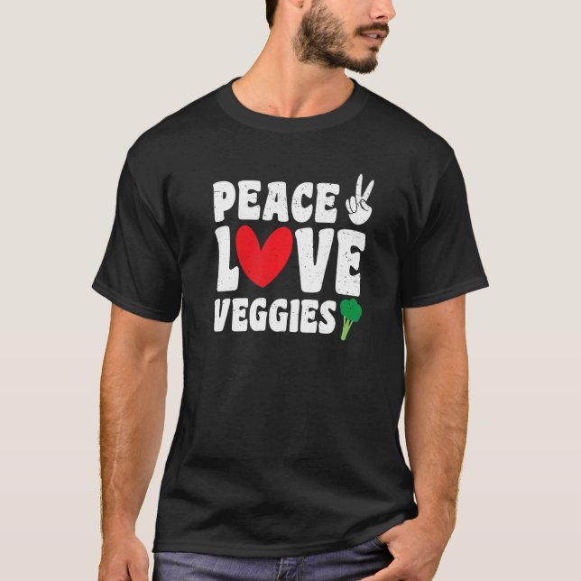 Camiseta Veggies de Amor à Paz Vegan (Frente)