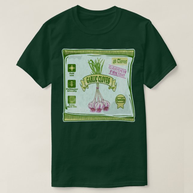 Camiseta Vegos de alho (Frente do Design)