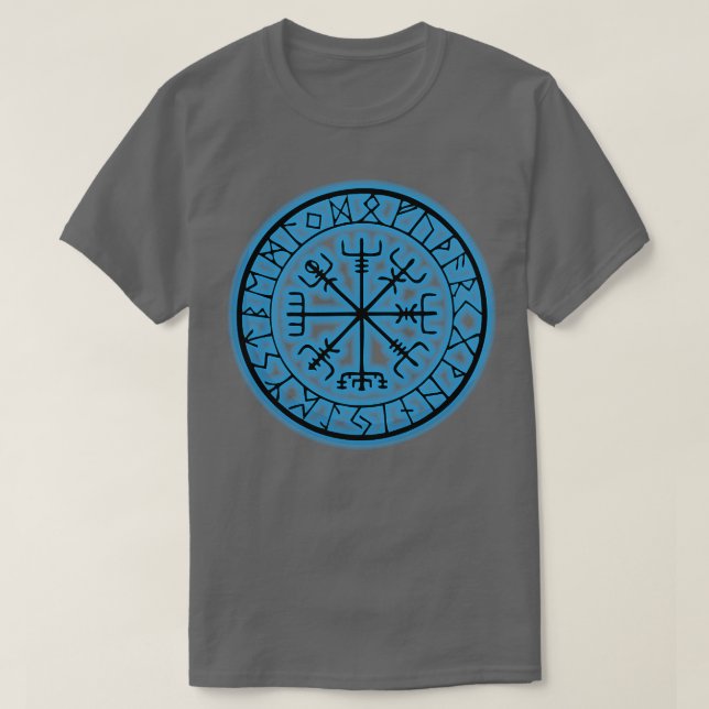 Camiseta Vegvisir Antiga Corrida Da Viking (Frente do Design)