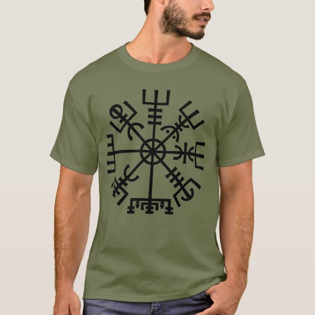 Camiseta Vegvisir Viking Compass-Shirt Básico (Frente)