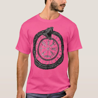 Camiseta Vegvisir with Ouroboros and runes