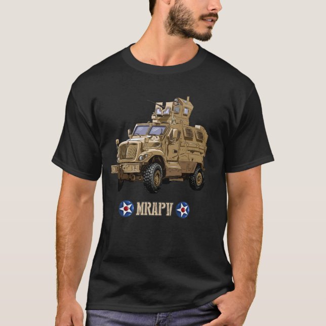 Camiseta Veículo americano MRAP protegido contra emboscadas (Frente)