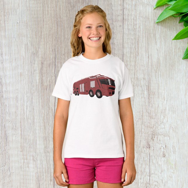 Camiseta Veículo de Comando Futurista Vermelho de Ficção Ci (Criador carregado)