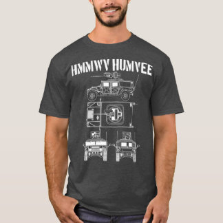 Camiseta Veículo de Combate Militar Humvee HMWV Hum
