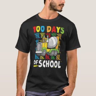 Camiseta Veículo de Construção 100 dias de Combinação de Ci
