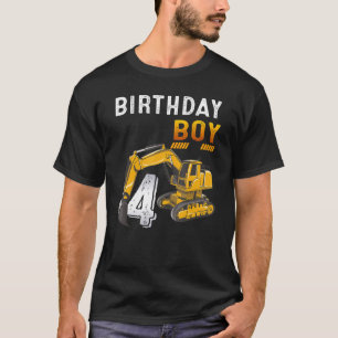 Camiseta Veículo de Construção de 4 Anos, 4 Anos, Excav