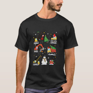 Camiseta Veículo de Construção de Natal - Caminhão Engraçad