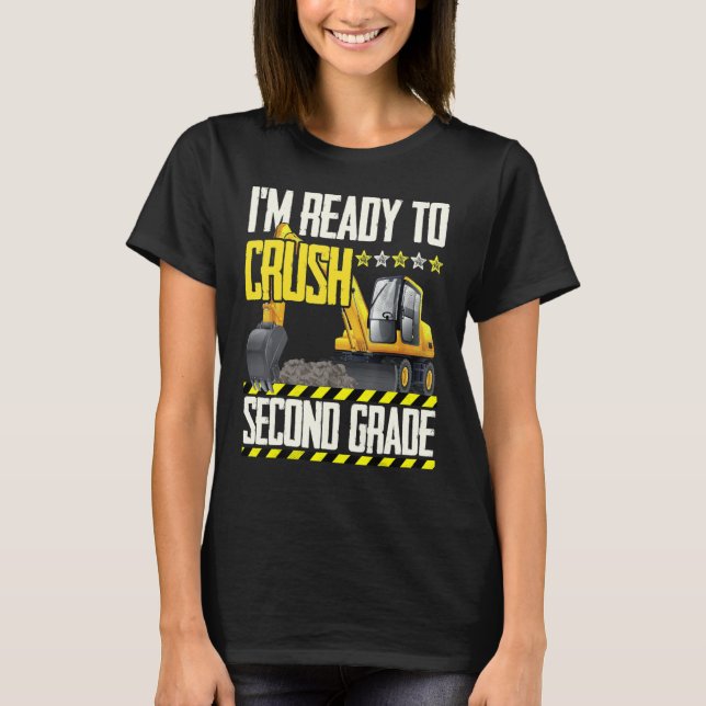 Camiseta Veículo De Construção De Trator Pronto Para Esmaga (Frente)