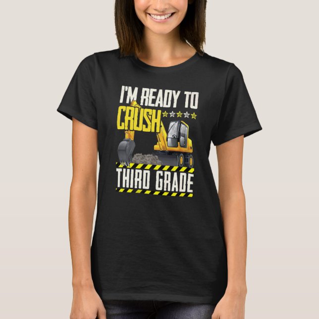 Camiseta Veículo De Construção De Trator Pronto Para Esmaga (Frente)