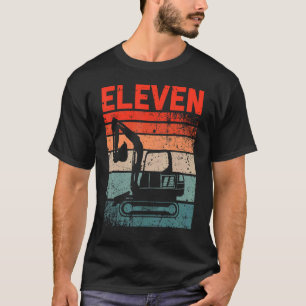 Camiseta Veículo de Construção do Retro Excavador de Aniver