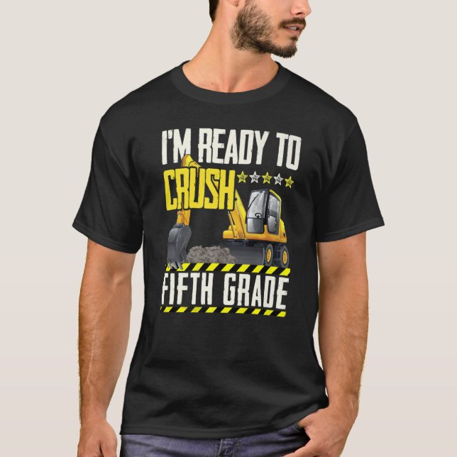 Camiseta Veículo De Construção Do Trator Pronto Para Esmaga (Frente)