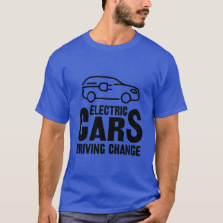 Camiseta Veículo Elétrico Carros Elétricos Dirigindo Mudanç