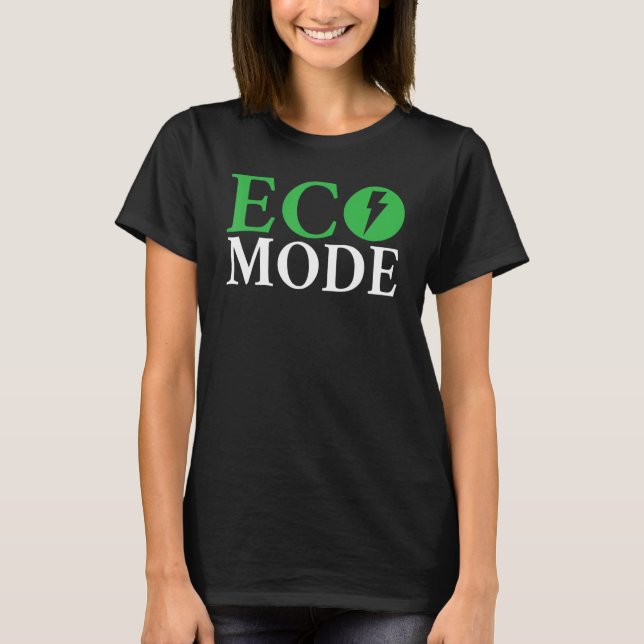 Camiseta Veículo elétrico EV Modo Ecológico (Frente)