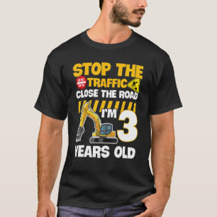 Camiseta Veículo legal De Construção aniversário de 3 anos