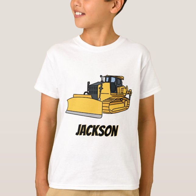 Camiseta Veículo personalizado da construção da escavadora (Frente)